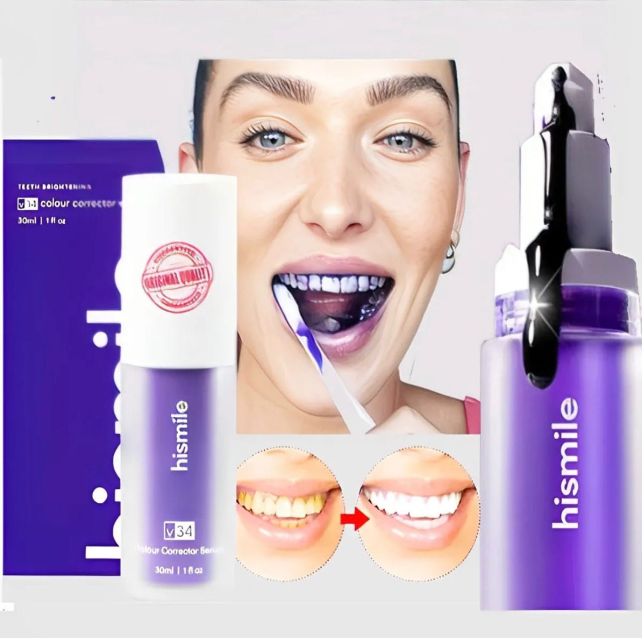 Teeth Brightening Hismiles V34 Colour Corrector Serum (ORIGINAL)