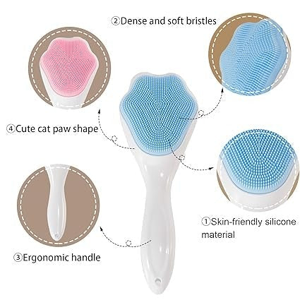 (BUY 1 GET 1 FREE) Silicone Face Scrubber & Exfoliating Brush | Handheld Facial Massager |