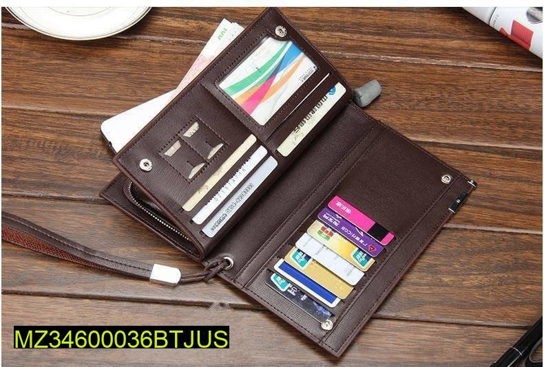 Unisex PU Leather Bi-Fold Long Wallet