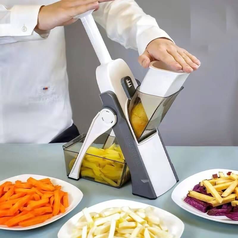 4 In 1 Vegetable Cutter Chopper Adjustable Multi-function Drum Cutter Vertical Vegetable Cutter Kitchen Shredder Grater Artifact