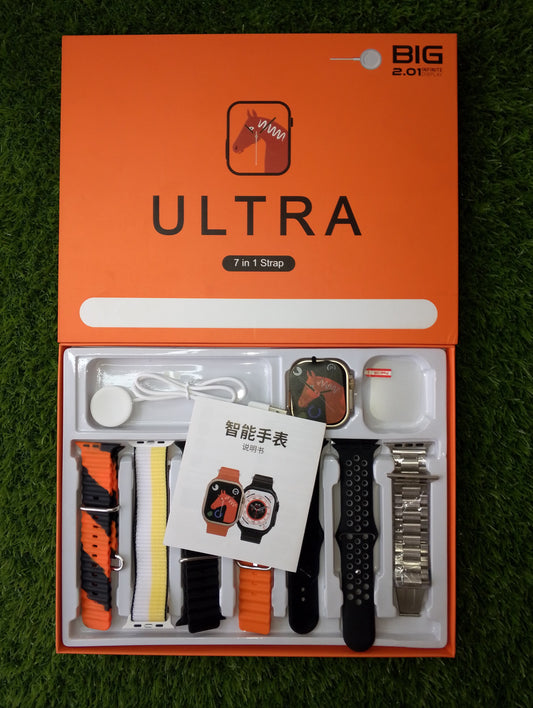 ULTRA 7 IN 1 Strap watch Premium With wireless Charger and Protector