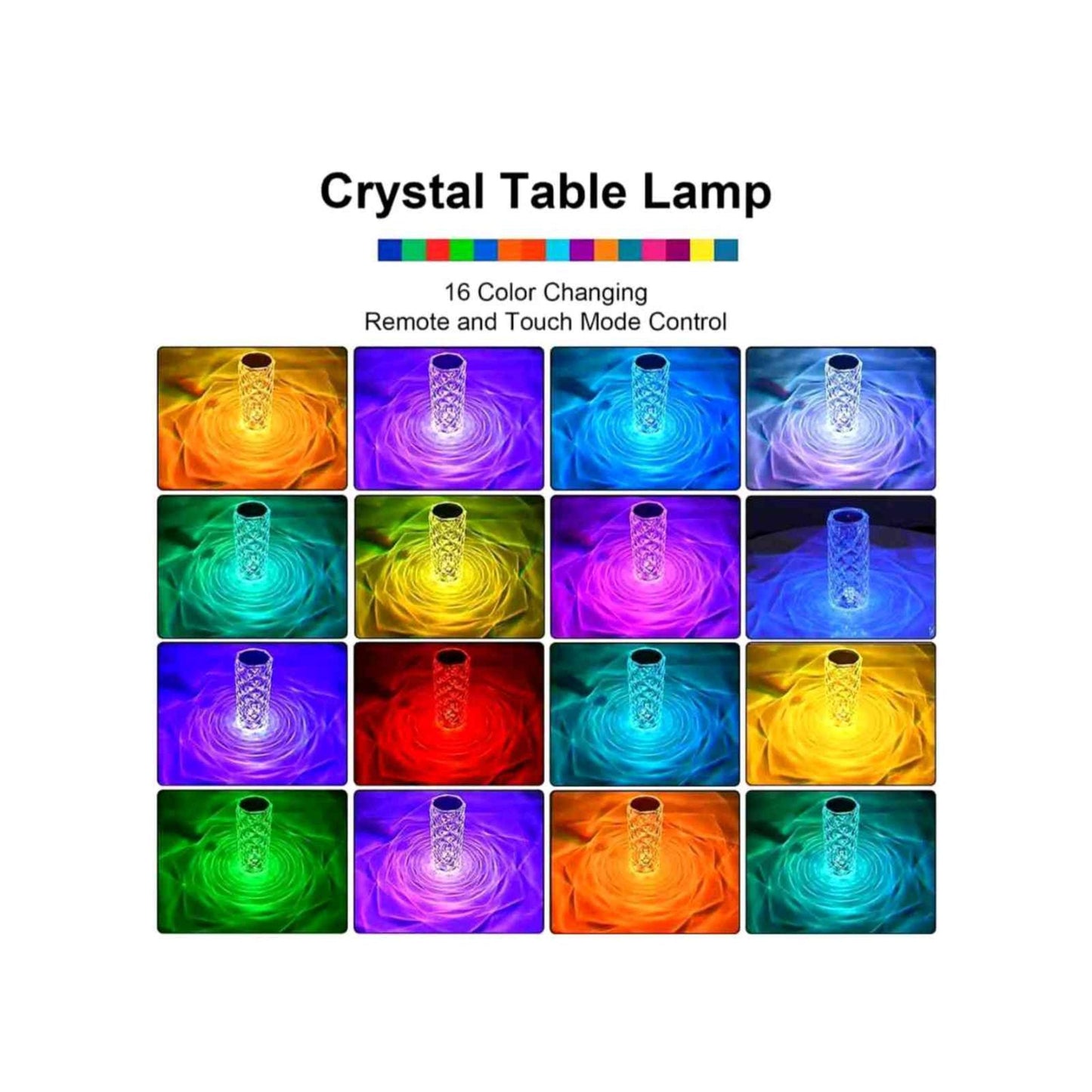 Rechargeable Touch Sensor + Remote Control LED Lamp